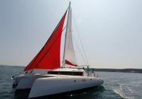 neel 45 bow sailing